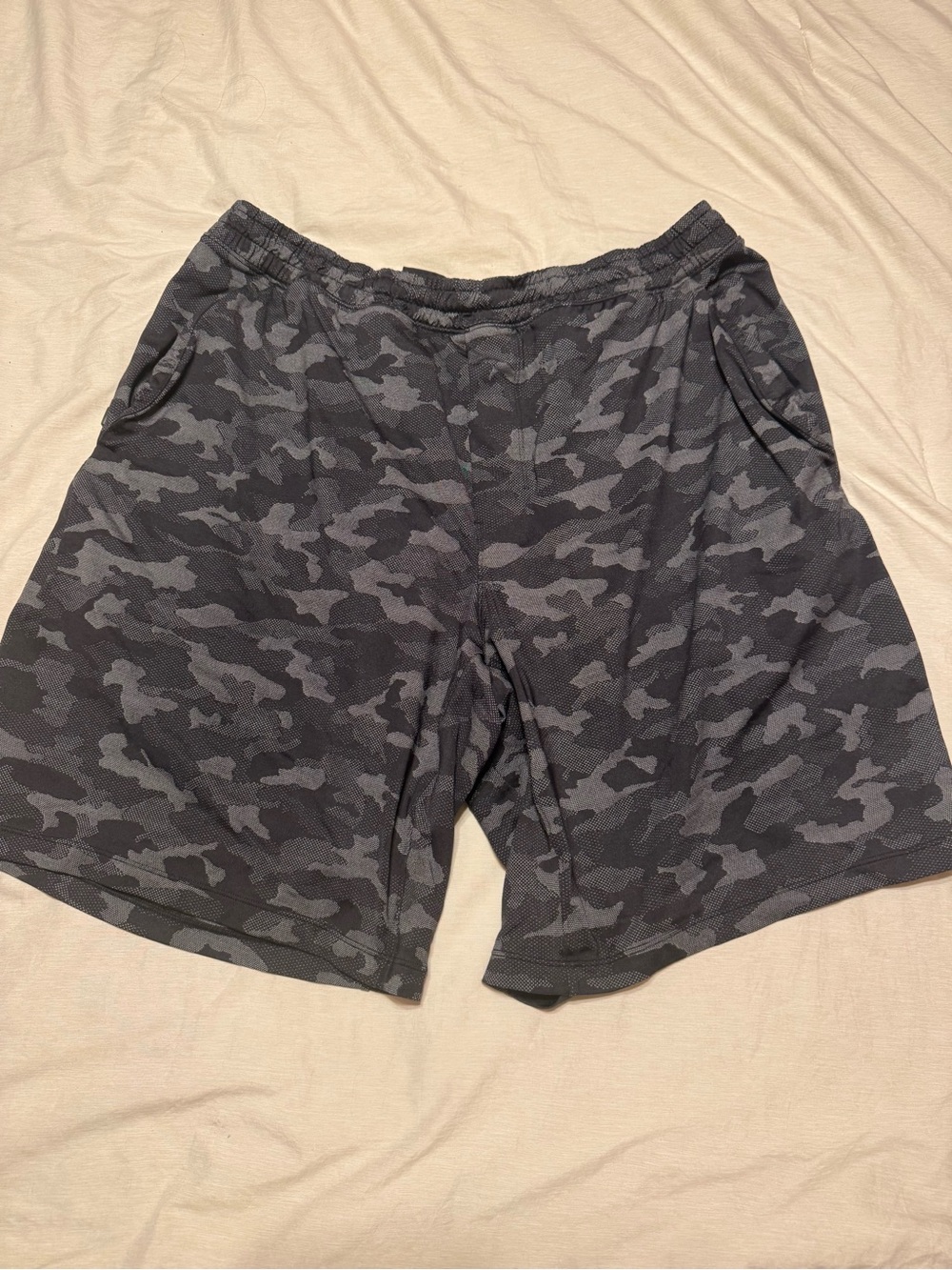 Lululemon Men's Gray Camo Performance Shorts